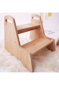 Resim Alfacountry Montessori Bebek & Çocuk Basamağı Güvenli Ve Kullanışlı Kahverengi 
