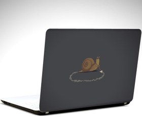 Resim Salyangoz Minimal Laptop Sticker 10 İnch (25X19CM) 