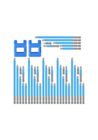 Resim Xurunkeji 42 Parça Manyetik Tornavida Ucu Seti, 1/4 İnç Altıgen Şaftlı Darbeli Sürücü Ucu, 1 İnç-6 İnç Uzunlukta Çelik Kaymaz Matkap Uçları 