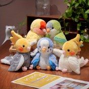 Resim 1 Adet Sevimli Karikatür Papağan Peluş El Kuklası - Gençler ve Ebeveynler İçin Yumuşak Polyester Kuş Oyuncak, Gri/Beyaz/Yeşil/Mavi/Sarı Renklerde Etkileşimli Hediye, Oyun Zamanı Eğlencesi için Mükemmel, İnteraktif Oyuncağı | Canlı Peluş Oyuncak | Yumuşak Polyester Oyuncak, Papağan Oyuncakları 