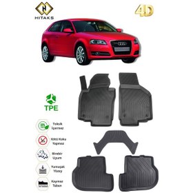Resim Hitaks Audi A3 Paspas 2004 2012 Arası Uyumlu 4d Araca Özel Havuzlu Paspas 