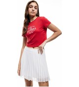 Resim Koton Pileli Astarlı Şifon Mini Etek Beyaz 5sal70086ıw Beyaz 