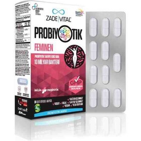 Resim Zade Vital Probiyotik Feminen 30 Sert Kapsül 