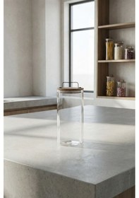 Resim Acar Calix Akasya Kapaklı Kavanoz - 1800 Ml Şeffaf/kahverengi 