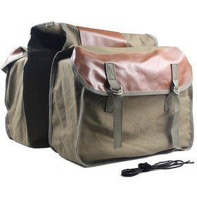 Resim Moveevo Kamel Renkli Kollu Bisiklet Çanta, Canvas Malzeme Yüksek Kapasiteli, Moto-siklet Spor Çantası, Sağlam Kilitli Tasarım Camel 