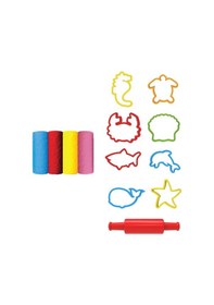 Resim Deniz Hayvanları Oyun Hamur Seti 200 Gr. - Oyun Hamuru Seti - Hamur Setleri - Hamur Kalıpları Renkli 