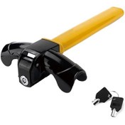 Resim Araba Direksiyon Kilidi T Şeklinde Evrensel Çelik Hırsızlığa Karşı Araba Kilidi 2 Anahtarlı Araba Kamyonet Suv İçin 