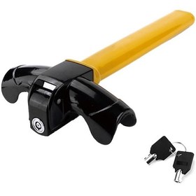 Resim Araba Direksiyon Kilidi T Şeklinde Evrensel Çelik Hırsızlığa Karşı Araba Kilidi 2 Anahtarlı Araba Kamyonet Suv İçin 