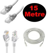 Resim nelerbulurum 15 Metre Lan Ethernet Kablosu Bilgisayar Modem Internet Rj45 Patch Adsl Modem Kablosu 