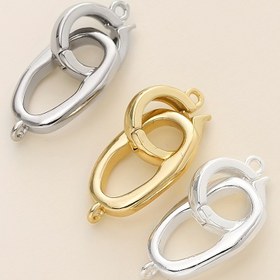 Resim 2 Oval Bağlantı Tokaları Seti, 14K/18K Altın Kaplama ile Brass Malzemeden Yapılmıştır, Kendi Takılarınızı Oluşturmak İçin İdealdir, Bileklikler ve Kolyeler İçin. 