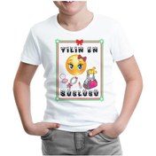 Resim Yılın En Süslüsü Beyaz Çocuk Tshirt 