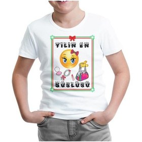 Resim Yılın En Süslüsü Beyaz Çocuk Tshirt 
