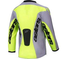Resim Alpinestars Kids Racer Veil Çocuk Off-Road Jerseyi Gri Sarı Siyah 