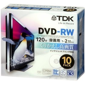 Resim Tdk Dvd-Rw 4.7Gb 120Min 1-4X 10Lu Kutulu Printable 