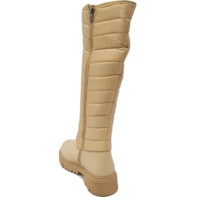 Resim Mp Kadın Casual Kapitone Çizme Bej MP-2752 