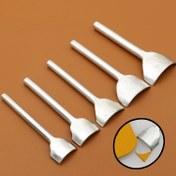 Resim 2/3 Adet Çelik Yarım Daire Suni Deri Köşe Kesici, Kemer ve Cüzdan Hassas Kesim Aleti, DIY Suni Deri Kenar Düzeltme ve Oyma Aracı 
