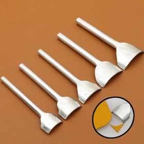 Resim 2/3 Adet Çelik Yarım Daire Suni Deri Köşe Kesici, Kemer ve Cüzdan Hassas Kesim Aleti, DIY Suni Deri Kenar Düzeltme ve Oyma Aracı 