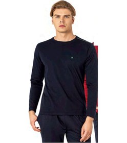 Resim Pierre Cardin 6100 Erkek Lacivert Uzun Kollu Bisiklet Yaka Pijama Takımı-lacivert-m Çok Renkli 