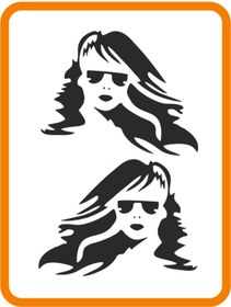 Resim nehay shop Madonna 2 Adet Sağ-Sol Takım Ticari Araç Oto özel yeni sticker 40*30 Cm Siyah 