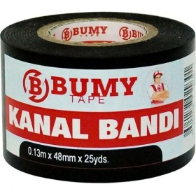 Resim Bumy Pvc Kanal Bandı Siyah 0.13 mm x 48 mm x 25 Yds 