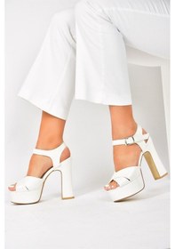 Resim Fox Shoes Sedef Platform Topuklu Kadın Ayakkabı M348202409 Sedef 