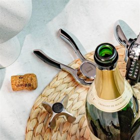 Resim Vacu Vin Şampanya Şişe Açacağı Gümüş Kutulu 