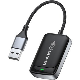 Resim Lenyes Lcp03 Usb Bluetooth 5.0 Wireless Transmitter Adaptör Siyah 