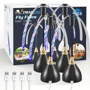 Resim 2/3/4 Adet Sinek Kovucu Fan Seti, USB Şarj Edilebilir Taşınabilir Sinek Fanları, ABS Malzeme, Yumuşak Bıçak Teknolojisi, Pil Dahil Değil, Ev, Piknik, Barbekü İçin, Çalışma Voltajı ≤36V 