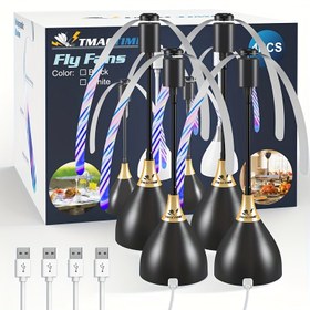 Resim 2/3/4 Adet Sinek Kovucu Fan Seti, USB Şarj Edilebilir Taşınabilir Sinek Fanları, ABS Malzeme, Yumuşak Bıçak Teknolojisi, Pil Dahil Değil, Ev, Piknik, Barbekü İçin, Çalışma Voltajı ≤36V 
