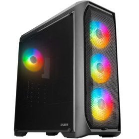 Resim Zalman " N5 Mf (se) 4 Adet Rgb Fanlı Megamax 600w 80 Siyah Mesh Metal Panel Gaming Oyuncu Kasası " 