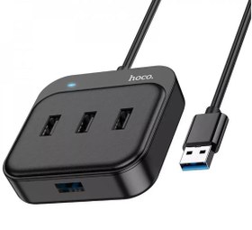 Resim Polham 4in1 OTG 1.2 Metre USB to 4x USB2.0 HUB Çevirici Dönüştürücü Adaptör, Tak Çalıştır USB HUB 