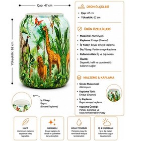 Resim Animals Metal Saksı Xl 
