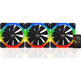 Resim Power Boost Halo-Dual Rings 7 color 3xRGB Fan, 