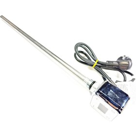 Resim SERN 400W Krom Renk Kare Dijital HP013 Model Havlupan Isıtıcı Rezistans 230 V / L:370 MM 