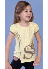 Resim Toontoy Kids Toontoy Kız Çocuk T-shirt Star Garnili Nakışlı Gri Melanj 