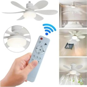 Resim Yeni 2ın1 Goes LED Işık ve Fan Sessiz 3 Renk Modu ve 3 Hız Modu Kumandalı Tavan Vantilatörü 