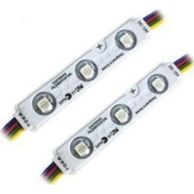 Resim 12 Volt 0.72 W 3'Lü Samsung RGB Mercekli Modül Led 10 Adet 