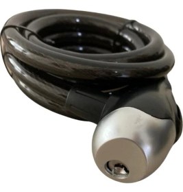 Resim T. Concept Dayanıklı Çelik Halat Anahtarlı Bisiklet Kilidi Siyah 12X180 