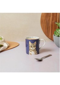 Resim Mikasa Fine China 280 Ml Düz Taraflı Kupa Kedi Mavi 
