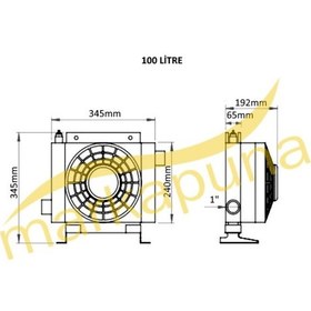 Resim Mar 100 Litre Fanlı Hidrolik Ideal 40-50 Yağ Soğutucu Radya - 547943082 