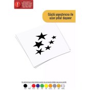 Resim 6lı Yıldız Seti - Araç, Oto, Laptop, Duvar Uyumlu Sticker 30 33 Cm 