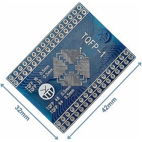 Resim Tqfp-1 0.5Mm Smd Dip Çevirici Pcb Tqfp16 Tqfp32 Tqfp48 Tqfp64 