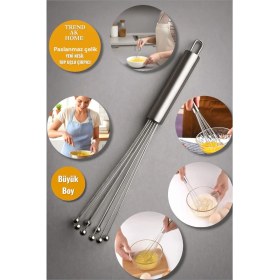 Resim Süper Çırpıcı Yeni Nesil Top Uçlu Çırpıcı - Paslanmaz Çelik 