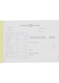 Resim Apartman Makbuzu 2/50 Otokopili 12 Adet 