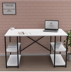 Resim Kenzlife Ofis Masası Yutaka 075 170 60 Byzsyh Bilgisayar Çalışma Büro Beyaz 