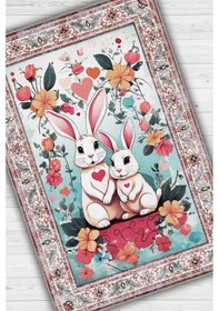 Resim Homshtag Renkli Halı Dokulu Çocuk Odası Halısı Dokuma Çocuk Temalı Halı Çok Renkli 