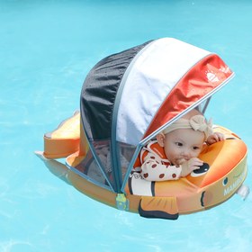 Resim Mambobaby Yüzme Simidi - Clownfish, Emniyetli, Gölgelikli ve Ayak Destekli 