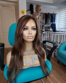 Resim VANESSA KUMRAL IŞILTILI DANTEL PERUK ÜNİTESİ - Tam dantel cap 