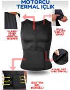 Resim Minufco Ayarlanabilir Bel Korseli Termal Motosiklet İçlik Siyah 