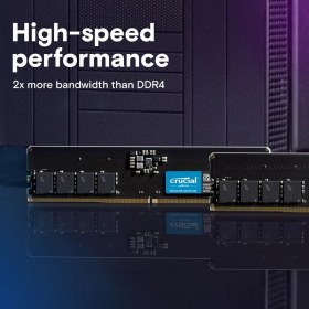 Resim Crucial 64GB DDR5-5600 Udımm CL46 Masaüstü Pc Ram Bellek CT64G56C46U5 